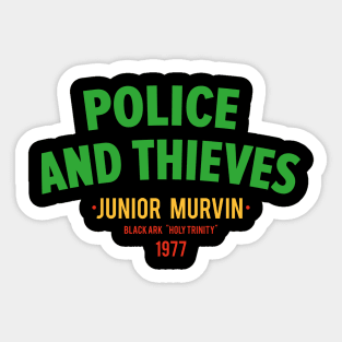 Police and Thieves: A Timeless Reggae Anthem Sticker